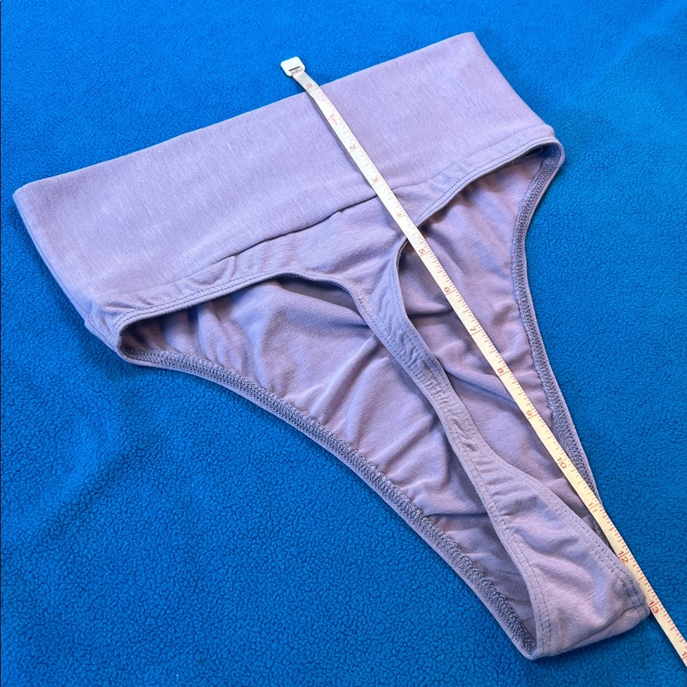 Candiotti 80s 90s Roll-Waist Thong Bodywear M NWOT Lavender - Picture 9 of 9